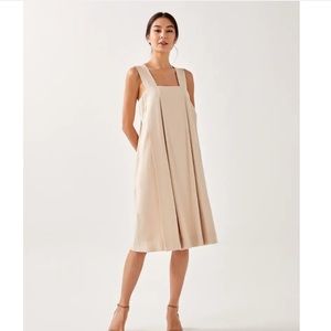Love, Bonito Violette Pleated Dress in Beige
